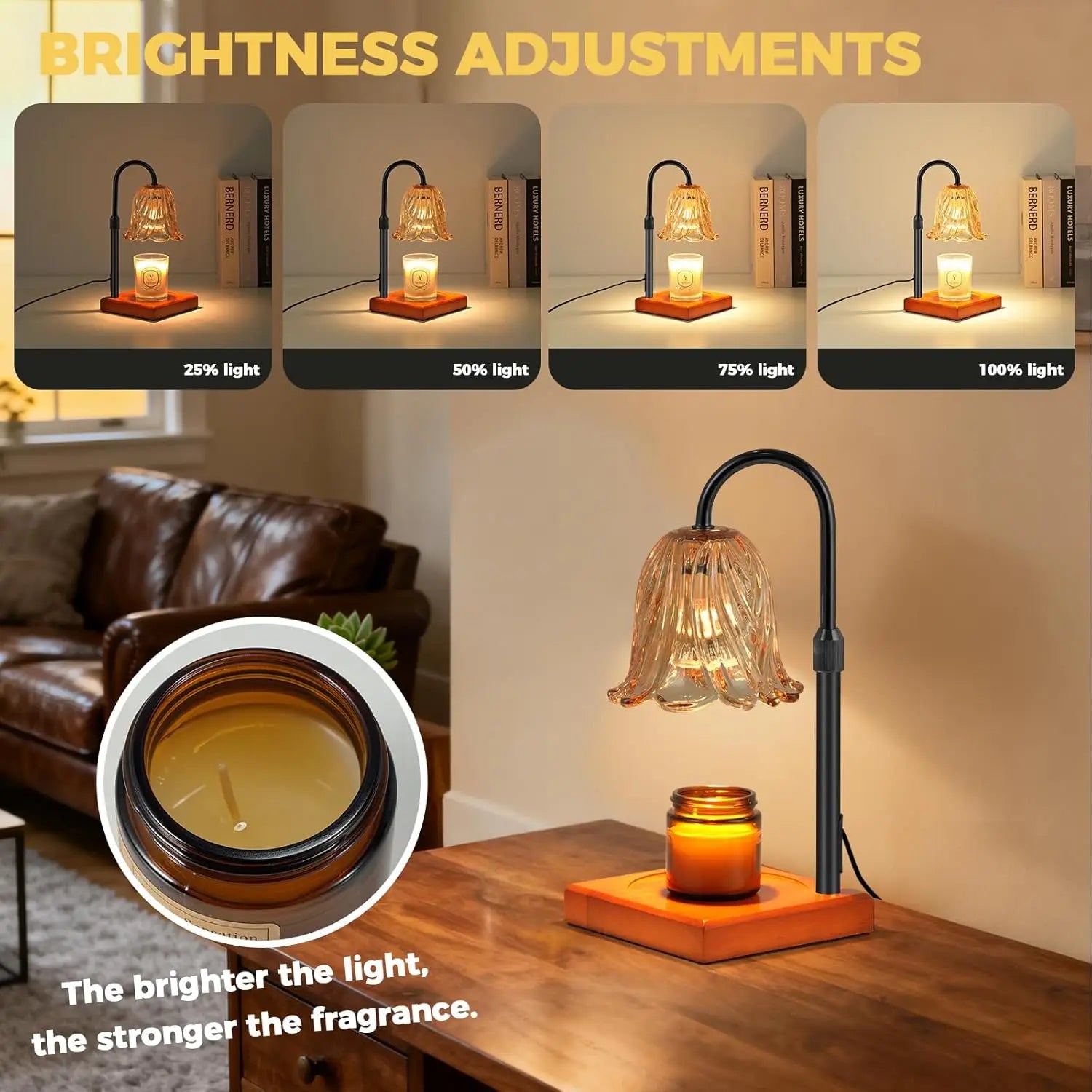 Dimmable Candle Warmer Lamp with Timer, Perfect Birthday Gift for Women and Housewarming Decor